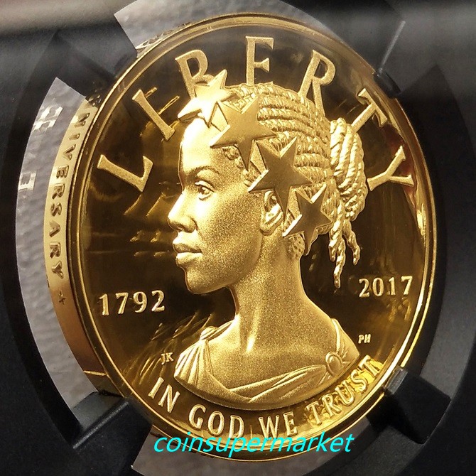 2017- W Liberty High Relief Gold $100 NGC PF70 UC FR (Black/225th Ann