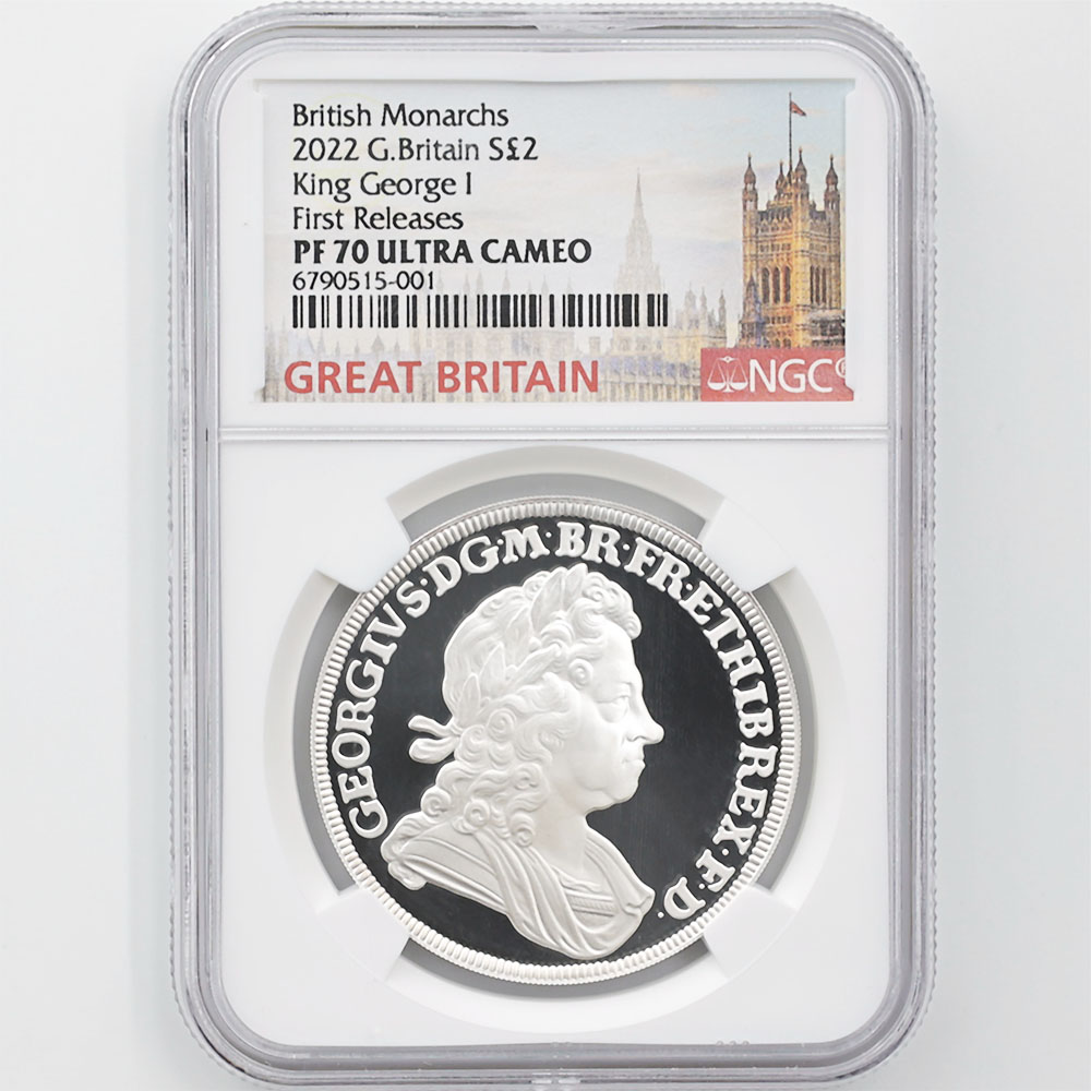 2022 Great Britain Monarch Series King George I 2 Pounds 1oz Silver Proof Coin NGC PF 70 UC 