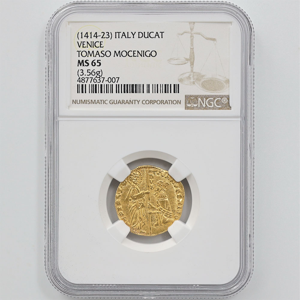 1414-1423 Italy  Venice 1 Ducat Gold Coin NGC MS 65
