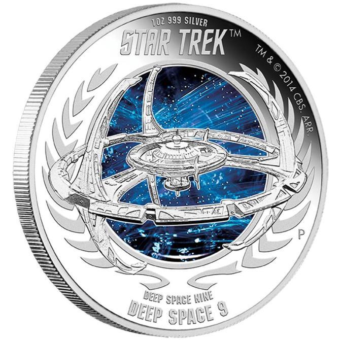 2015 Tuvalu Star Trek Deep Space 9 1 Tuvalu Dollar 1oz Colorized Silver Proof Coin
