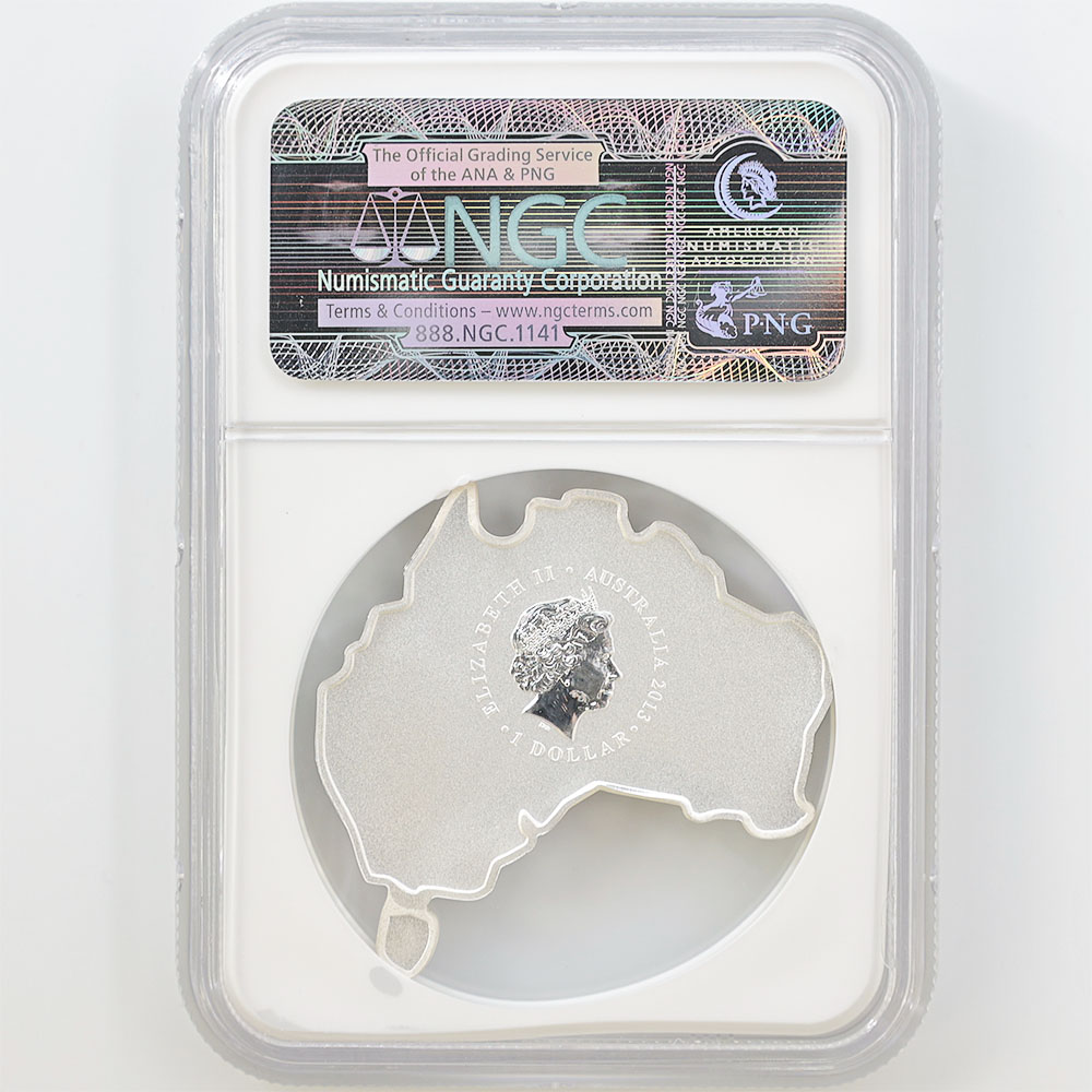 安い買付 MS NGC 銀貨 1オンス カンガルー 地図形 オーストラリア 2013 
