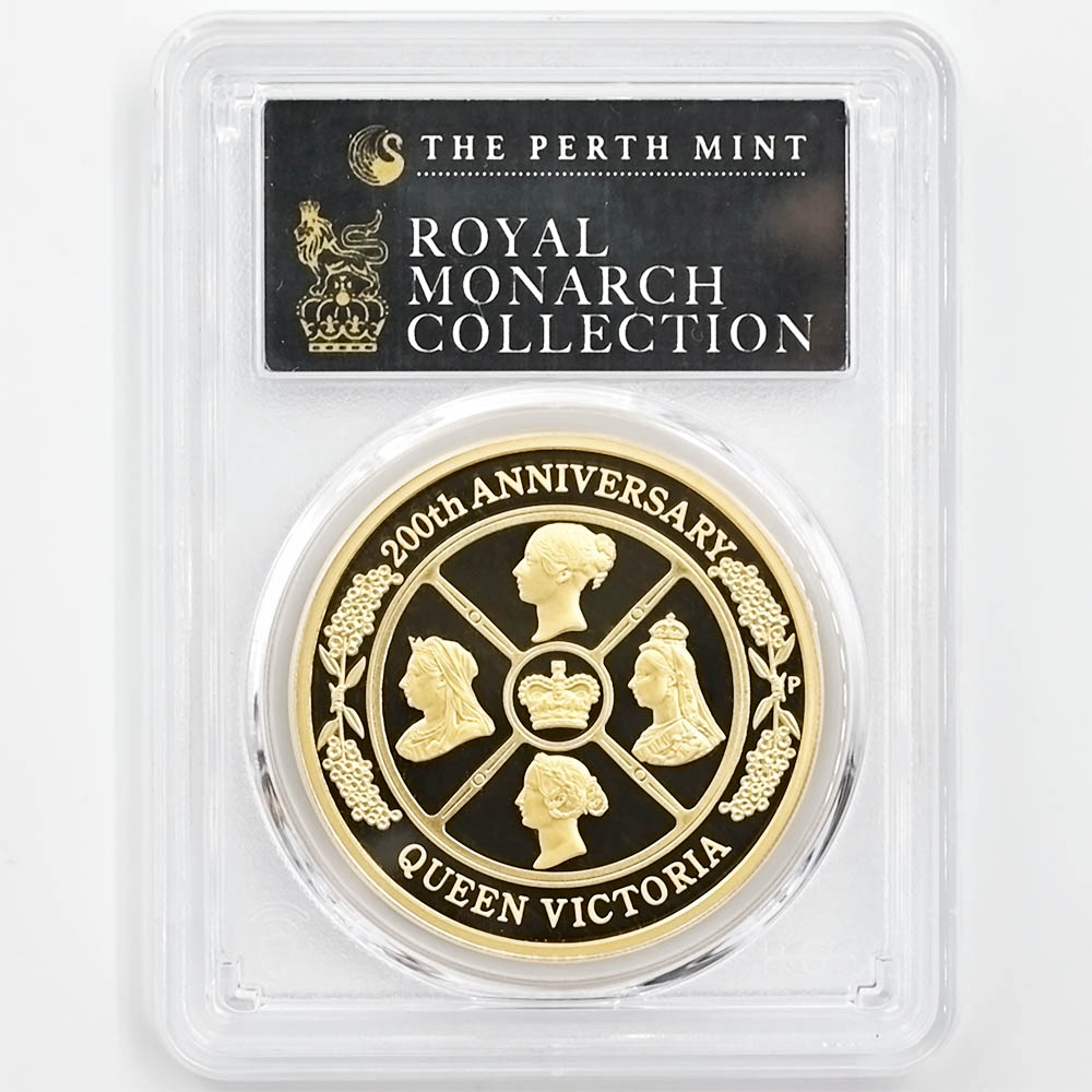 2019 Australia Queen Victoria 200th Anniversary of Birth 200 Australian Dollars 2 oz Gold Proof Coin PCGS PR 70 DCAM First Strike