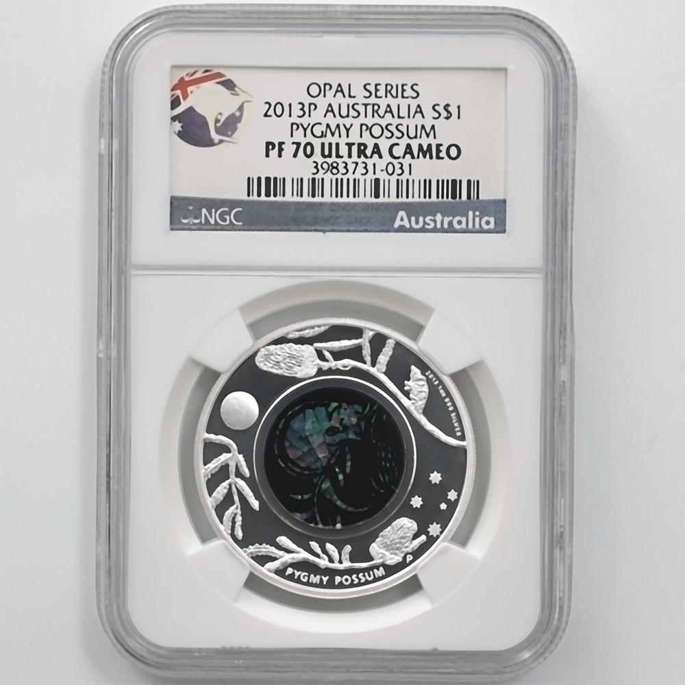 2013 Australia Opal Series Pygmy Possum 1 Australian Dollar 1 oz Silver Proof Coin NGC PF 70 UC