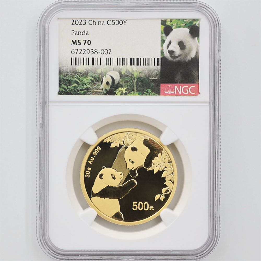 2023 China Panda 500 Yuan 1 oz Gold Coin NGC MS 70