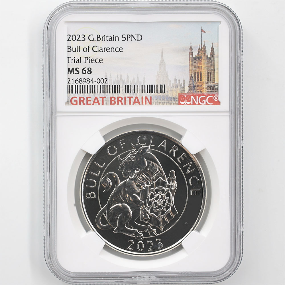 2023 Great Britain You Only Live Twice 5 Pounds 28.28 Grams Copper-Nickel Coin NGC MS 68 Trial Piece