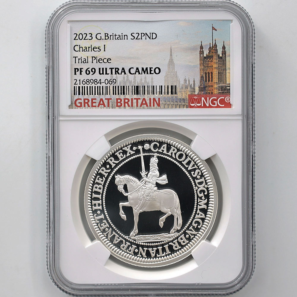 2023 Great Britain Charles I 2 Pounds 1oz Silver Proof Coin NGC PF 69 UC Trial Piece 