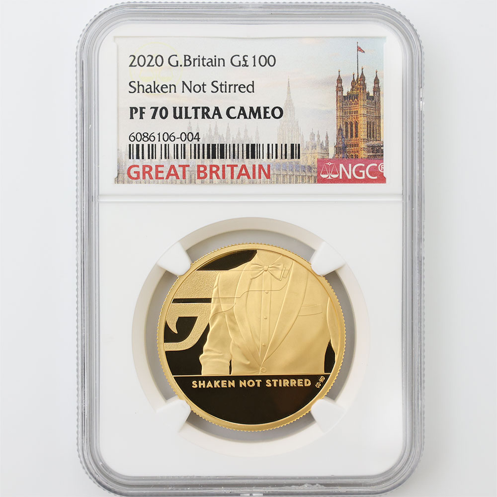 2020 Great Britain 007 James Bond Series3 100 Pounds 1 oz Gold Proof Coin NGC PF 70 UC
