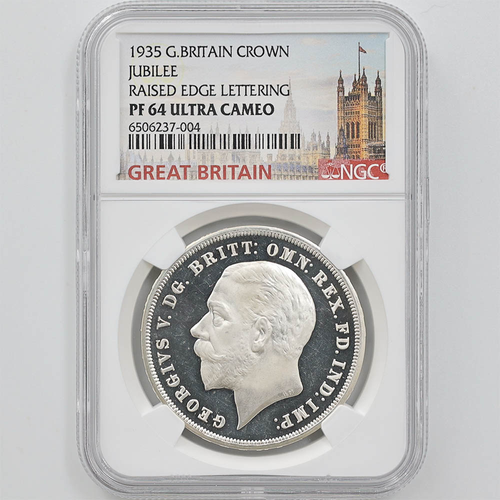  1935 Great Britain George V 1 Crown Silver Proof NGC PF 64 UC