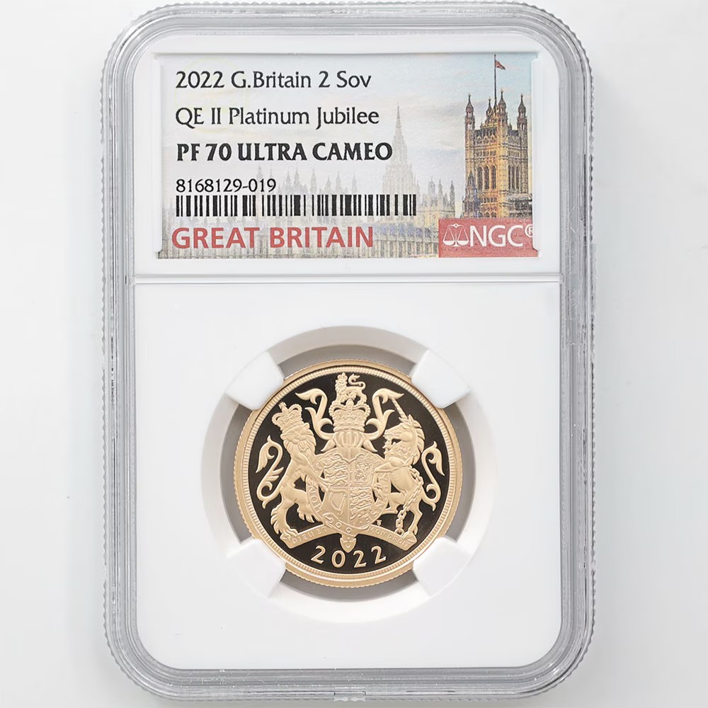2022 Great Britain Elizabeth II Platinum Jubilee 2 Pounds 15.98 Grams Gold Proof Coin NGC PF 70 UC