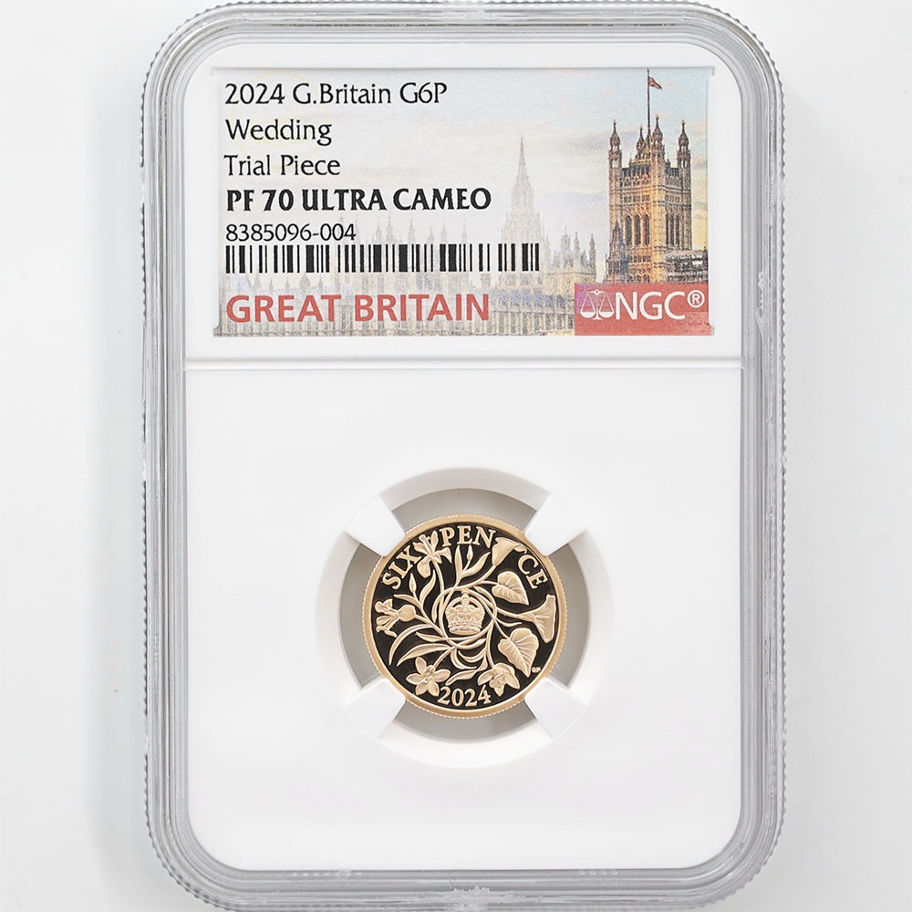 2024 Great Britain Wedding 6 Pence Gold Proof Coin NGC PF 70 UC Trial Piece 