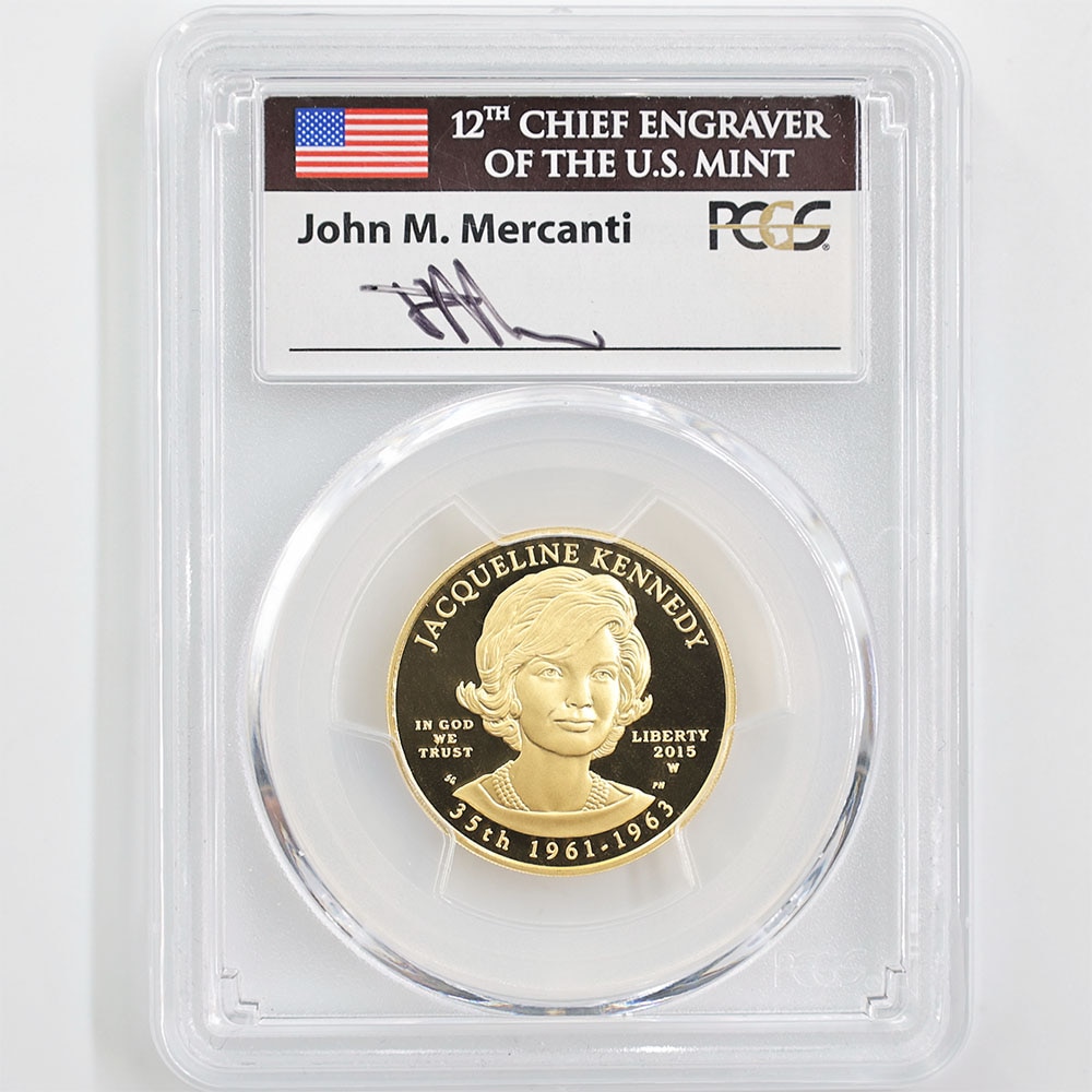 2015 the United States First Lady Series Jacqueline Kennedy 10 Dollas 1/2 oz Gold Proof Coin PCGS PR 70 DCAM First Strike