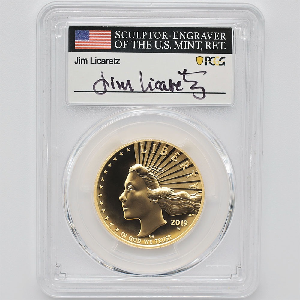 2019 United States Statue of Liberty 1oz 100 Dollars High Relief Gold Proof Coin PCGS SP 70 DMPL