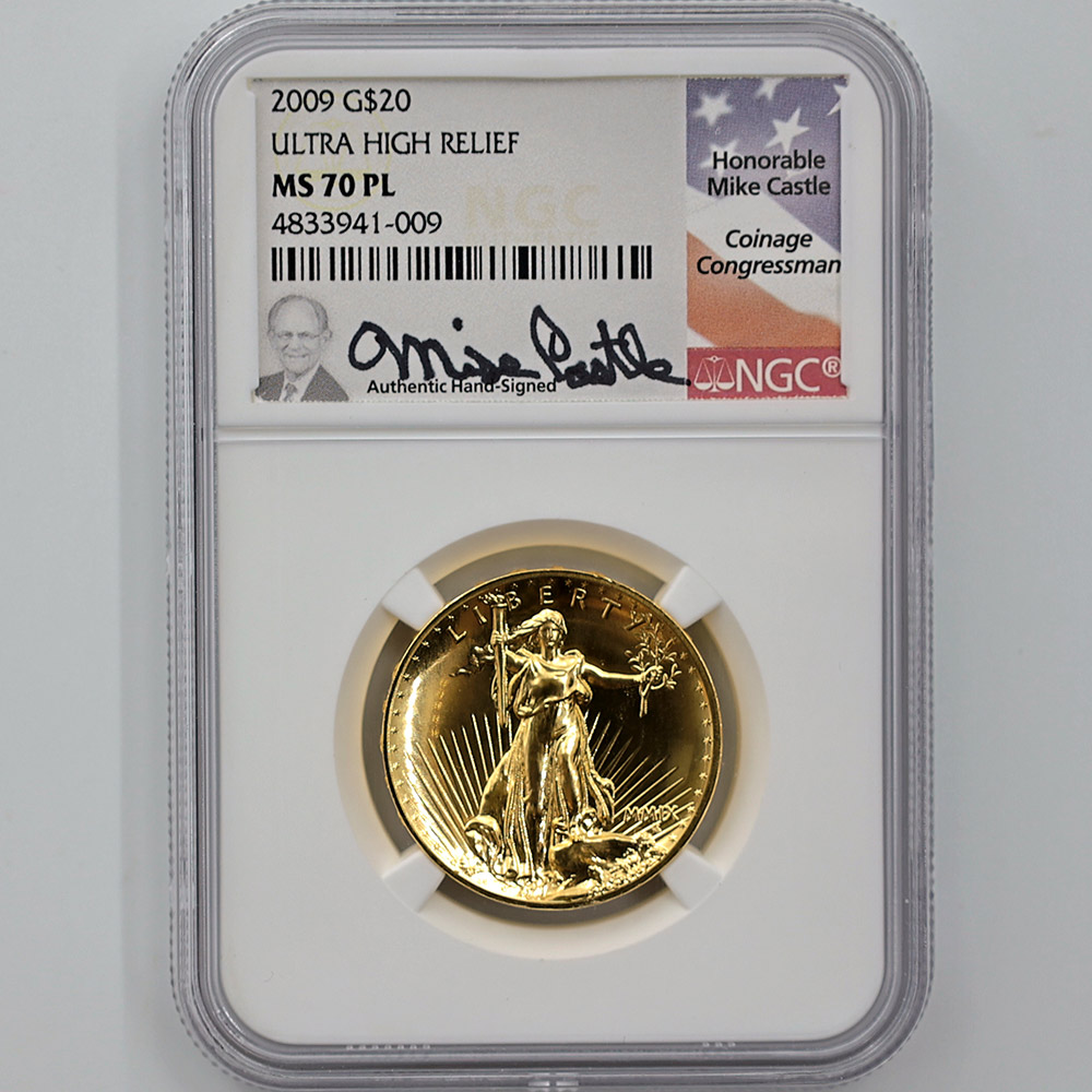2009 the United States Double Eagle 20 Dollars 1 oz Ultra High Relief Gold Coin NGC MS 70 PL